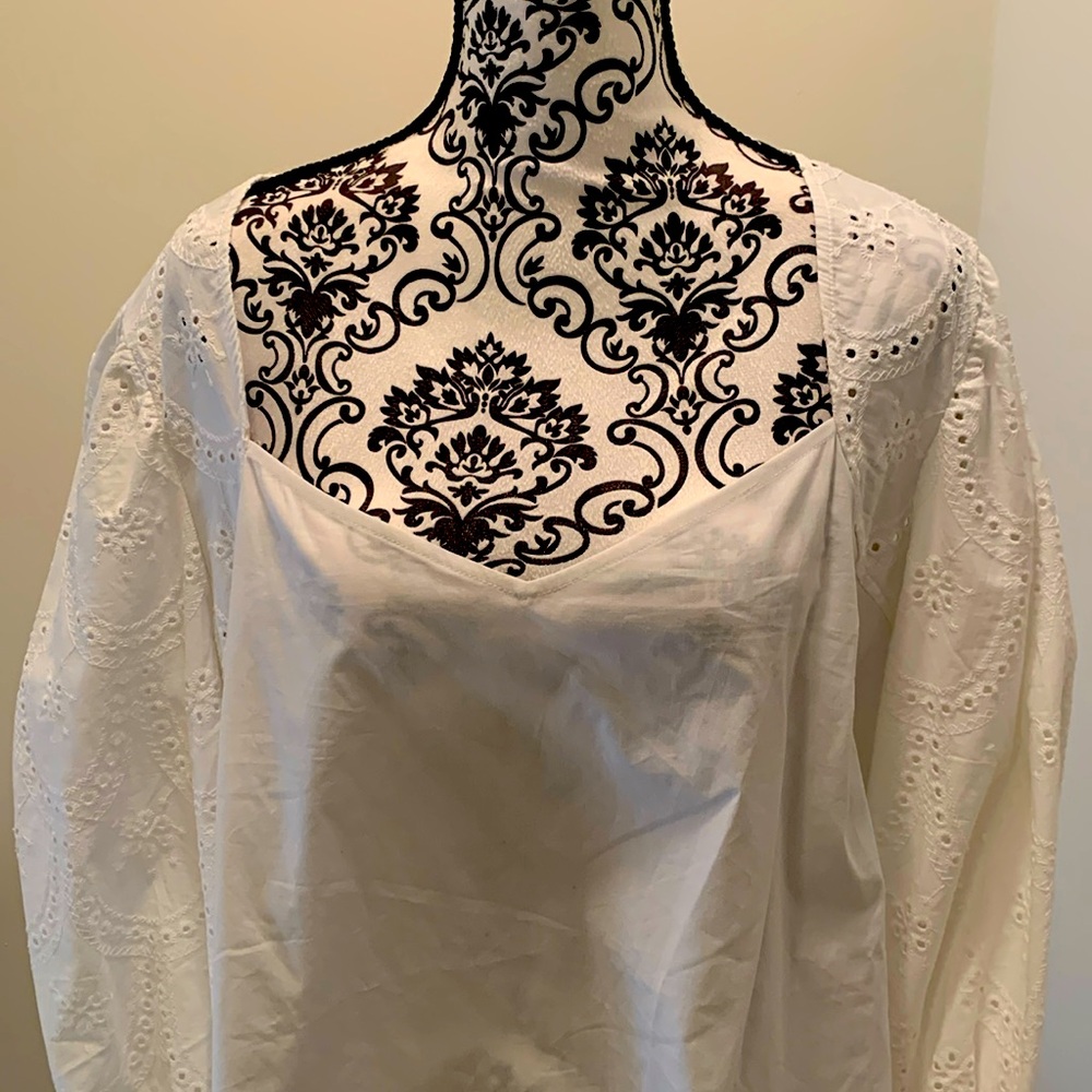 Eloquii white blouse